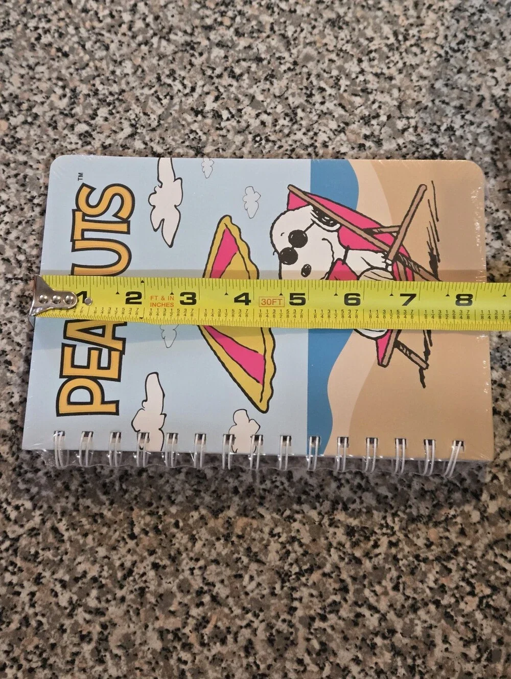 Peanuts Snoopy Beach Spiral Notebook - Light Blue & Pink